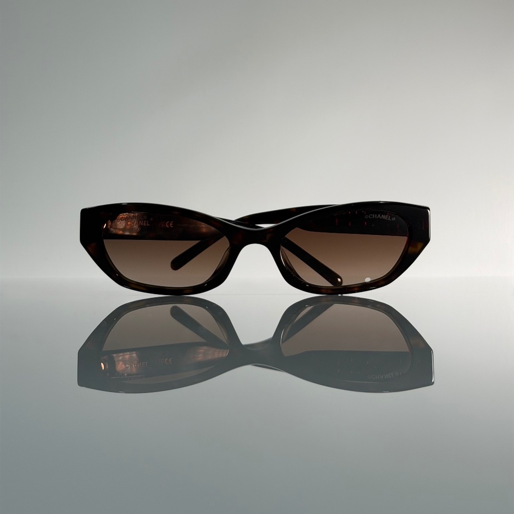 Chanel Dark Brown Tortoise Sunglasses